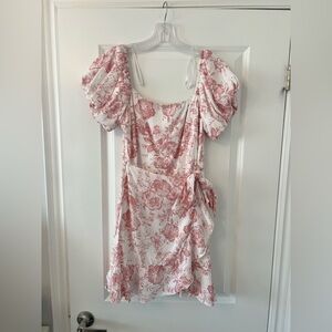 Trixxi Pink and White Floral Dress